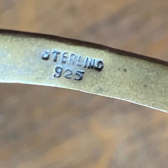 Vintage Marked Sterling 925 Mexico Bangle Bracelet - Picture 6 of 7
